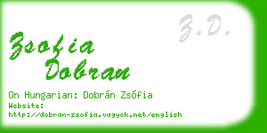 zsofia dobran business card