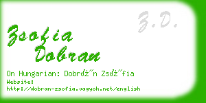 zsofia dobran business card